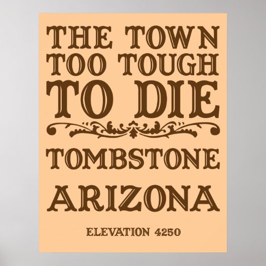 Tombstone Arizona Poster (Voorkant)