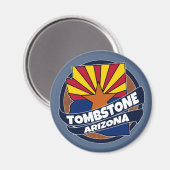 Tombstone Arizona vlag barst magneet (Voorkant / Achterkant)