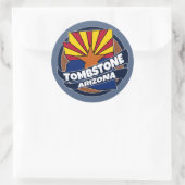 Tombstone Arizona vlag barstte rond stickers (Tas)