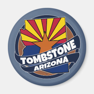 Tombstone Arizona vlag burst magnet
