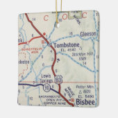 Tombstone AZ Map Keramisch Ornament (Links)