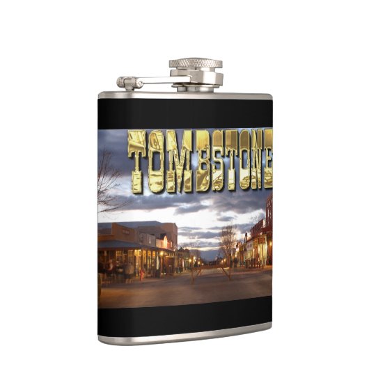 Tombstone AZ Vinyl Wrapped Flask, 6 oz. Heupfles (Rechts)