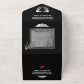 Tombstone Gothic Halloween Wedding All In One Uitnodiging (Buitenkant)