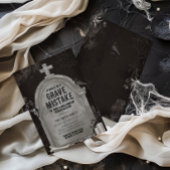 Tombstone Grave Fout Halloween Party Kaart