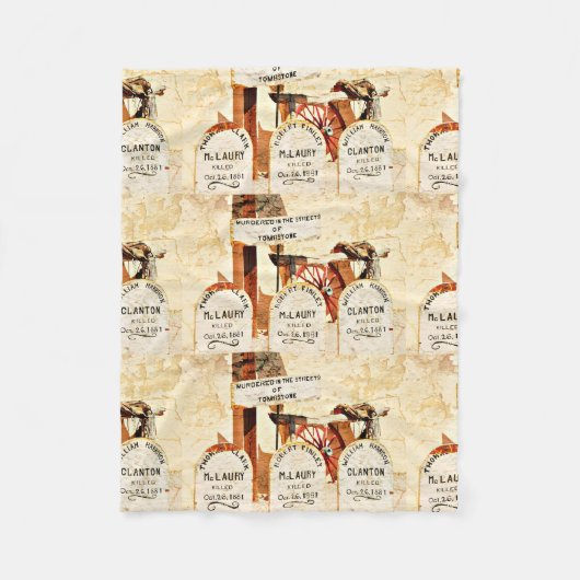 Tombstone Graves Small Fleece Blanket (Voorkant)