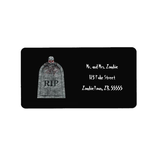 Tombstone - Halloween Labels (Voorkant)