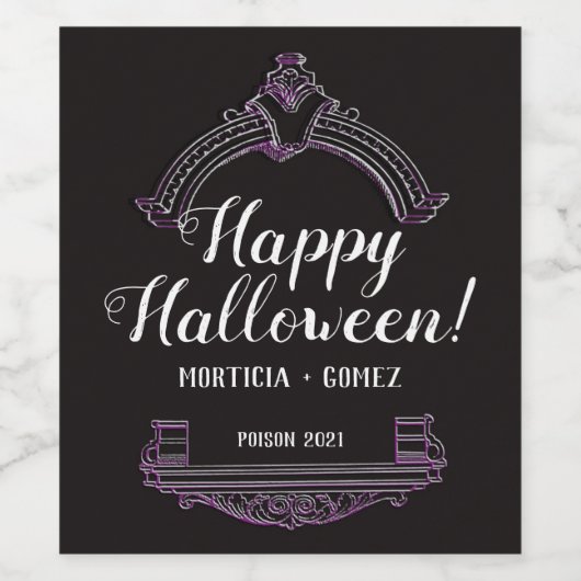 Tombstone Halloween Wine Label Wijn Etiket (Enkel label)