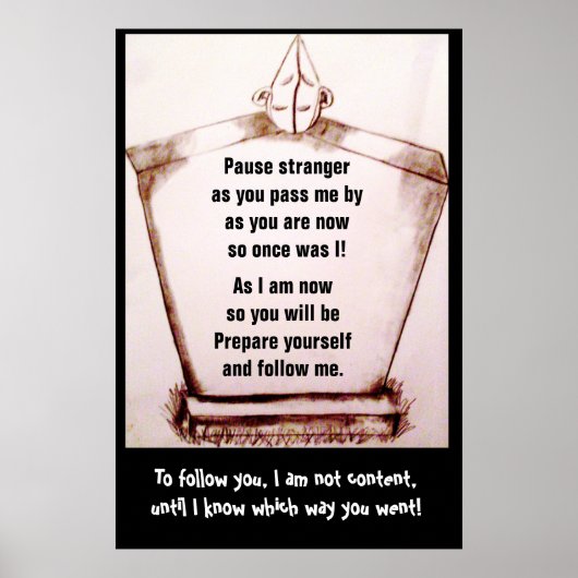 TOMBSTONE HUMOR POSTER (Voorkant)