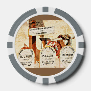 "Tombstone" klei poker chips