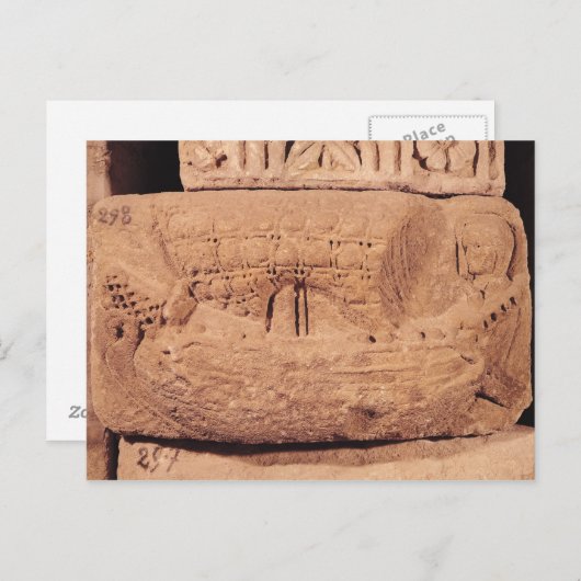 Tombstone met een visboot briefkaart (Voorkant / Achterkant)