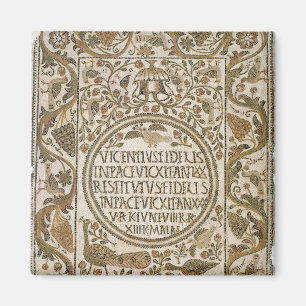 Tombstone met epitaph magneet
