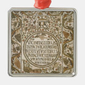 Tombstone met epitaph metalen ornament (Voorkant)