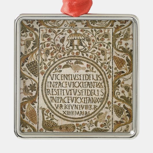 Tombstone met epitaph metalen ornament (Voorkant)