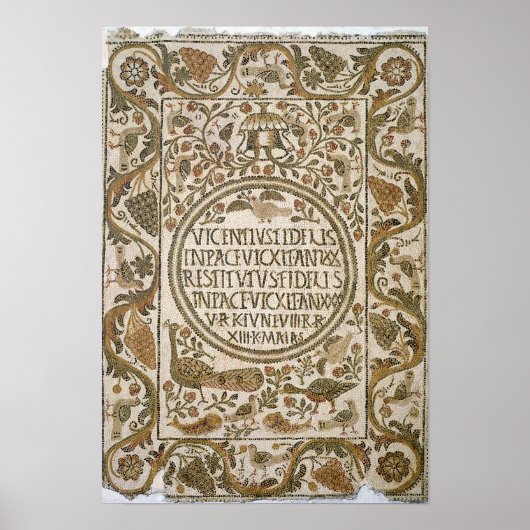 Tombstone met epitaph poster (Voorkant)