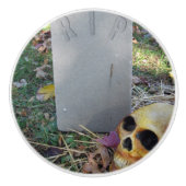 Tombstone & Skull Keramische Knop (Voorkant)