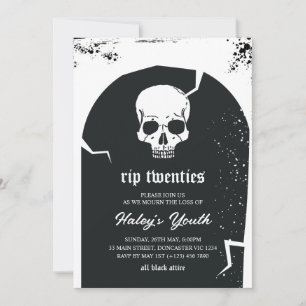 Tombstone & Skull RIP 20's 30e verjaardag Kaart