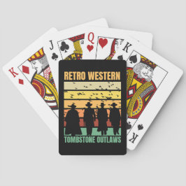 Tombstone-uitslagen Retro-speelkaarten Pokerkaarten