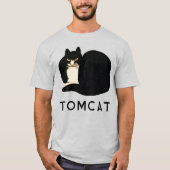 Tomcat Chinese Qing-dynastie Black Manchu Cat T-shirt (Voorkant)