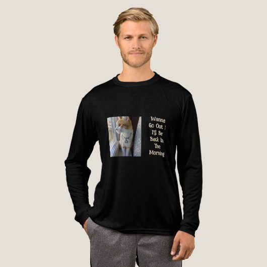 Tomcat, foto en tekst , grappige tekst, Tri-Blend shirt (Voorkant)