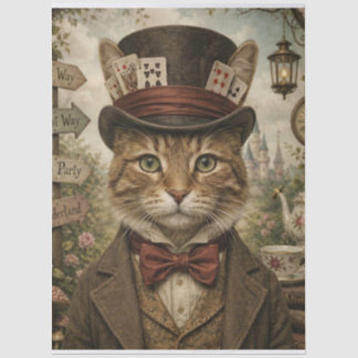Tomcat Thee Feest Decoupage Tissuepapier