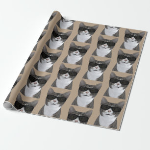 Tomcat ziet er zo cool uit met een zonnebril cadeaupapier