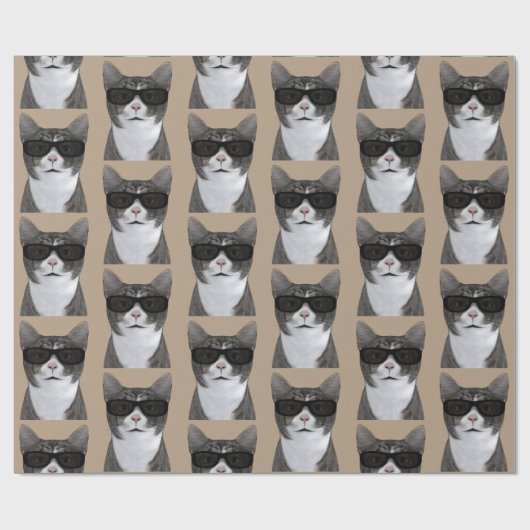 Tomcat ziet er zo knuffel uit met schaduwen cadeaupapier (Vlak)