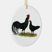 Tomeru Long Crower Kickens Keramisch Ornament (Rechts)
