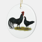 Tomeru Long Crower Kickens Keramisch Ornament (Links)