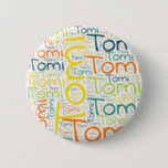 Tomi Ronde Button 5,7 Cm<br><div class="desc">Tomi. Show en draag deze populaire, mooie mannelijke voornaam die is ontworpen als kleurrijke tekstwolk gemaakt van horizontale en verticale krommende typografie van handletters in verschillende maten en schattige verse kleuren. Draag je positieve amerikaanse naam of show de wereld waar je van houdt of waar je van houdt. Merk met...</div>