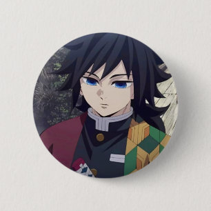 Tomioka Giyu broche van de anime Demon Slayer Ronde Button 5,7 Cm