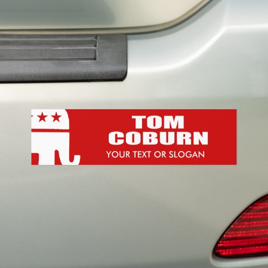 TOMKOBURN VOOR SENAAT BUMPERSTICKER (Op auto)