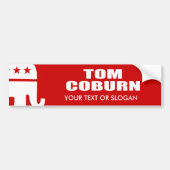 TOMKOBURN VOOR SENAAT BUMPERSTICKER (Voorkant)