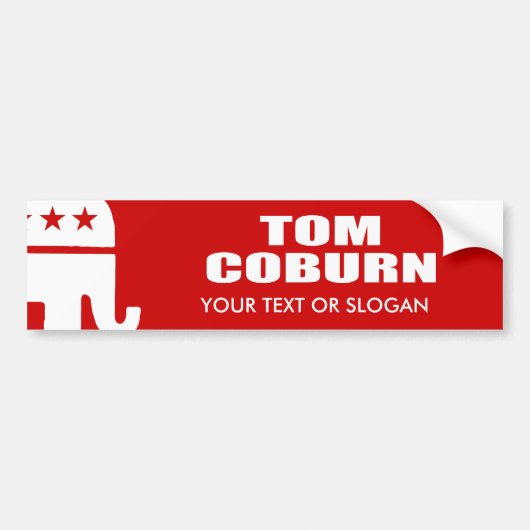 TOMKOBURN VOOR SENAAT BUMPERSTICKER (Voorkant)