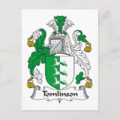 Tomlinson Family Crest Briefkaart (Voorkant)