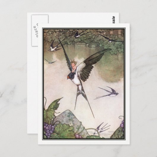 Tommelise by William Heath Robinson Briefkaart (Voorkant / Achterkant)