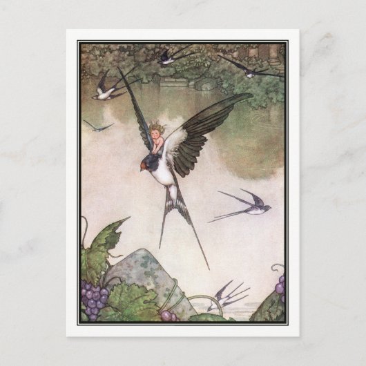 Tommelise by William Heath Robinson Briefkaart (Voorkant)