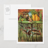 Tommelise erg desolaat op het waterlelblad, in briefkaart (Voorkant / Achterkant)