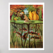 Tommelise very desolate on the water lily leaf, in poster (Voorkant)