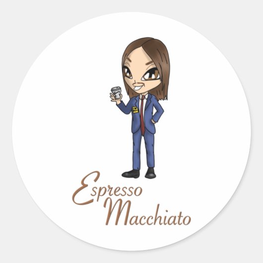 Tommy Cash Espresso Macchiato Eurovision 2025 Esto Ronde Sticker (Voorkant)