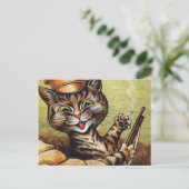 Tommy Catkins Louis Wain Briefkaart (Staand voorkant)