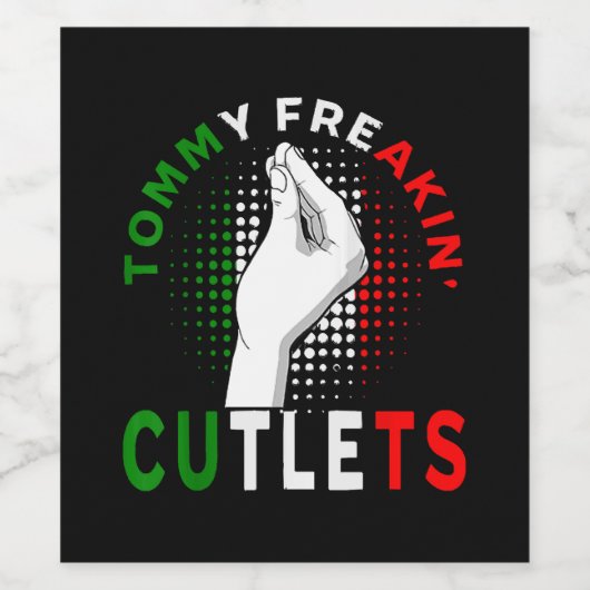 Tommy Cutlets Wijn Etiket (Enkel label)