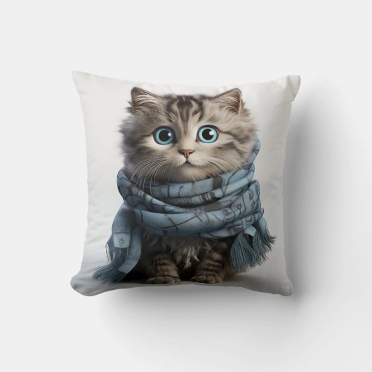 Tommy, de donkerste Tabby Cat Kussen (Voorkant)