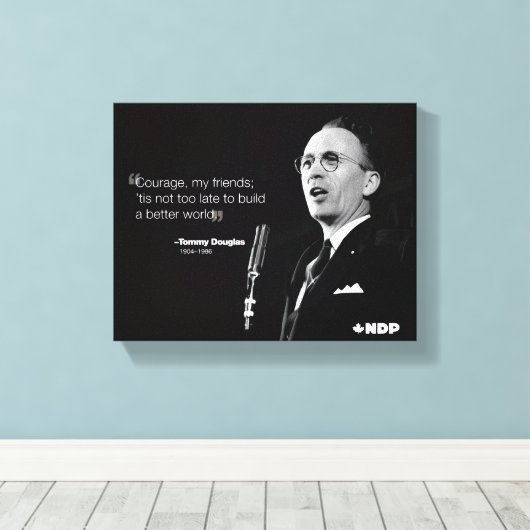 Tommy Douglas Canvas Afdruk (Insitu (Houten vloer))