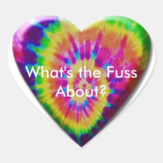 Tommy G Tie Dye Heart Hart Sticker (Voorkant)