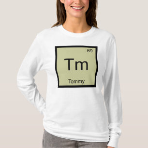 Tommy Naam Chemie Element Periodiek Systeem T-shirt