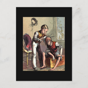 Tommy Tatters krijgt een haircut Briefkaart