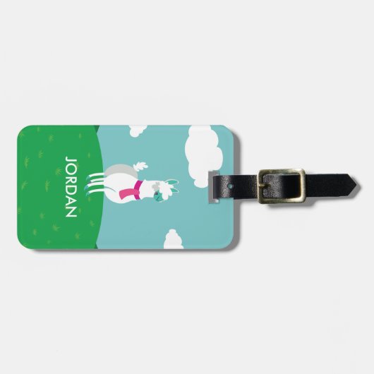 Tommy the Llama Bagagelabel (Voorkant horizontaal)