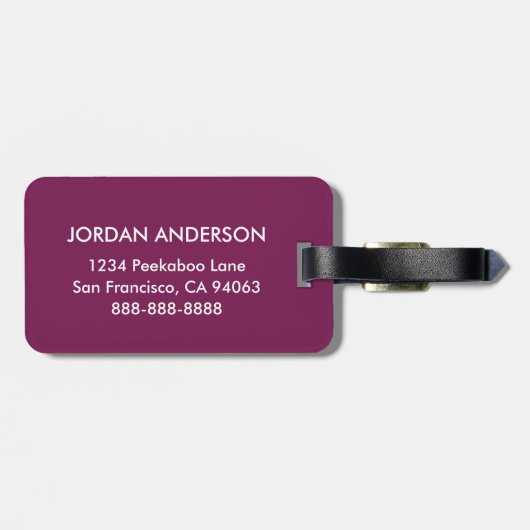 Tommy the Llama Bagagelabel (Achterkant horizontaal)