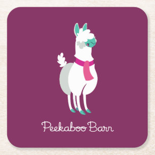 Tommy the Llama Kartonnen Onderzetters