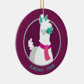 Tommy the Llama Keramisch Ornament (Rechts)